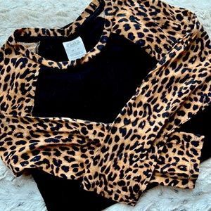 Pink Black & Leopard Raglan Tee